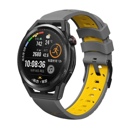 Bracelet de montre en silicone trapézoïdal à trois rangées de trous, For Samsung Galaxy Watch 4 / Watch4 Classic, For Samsung Galaxy Watch 42mm, For Samsung Galaxy Watch 46mm, For Samsung Galaxy Watch Active