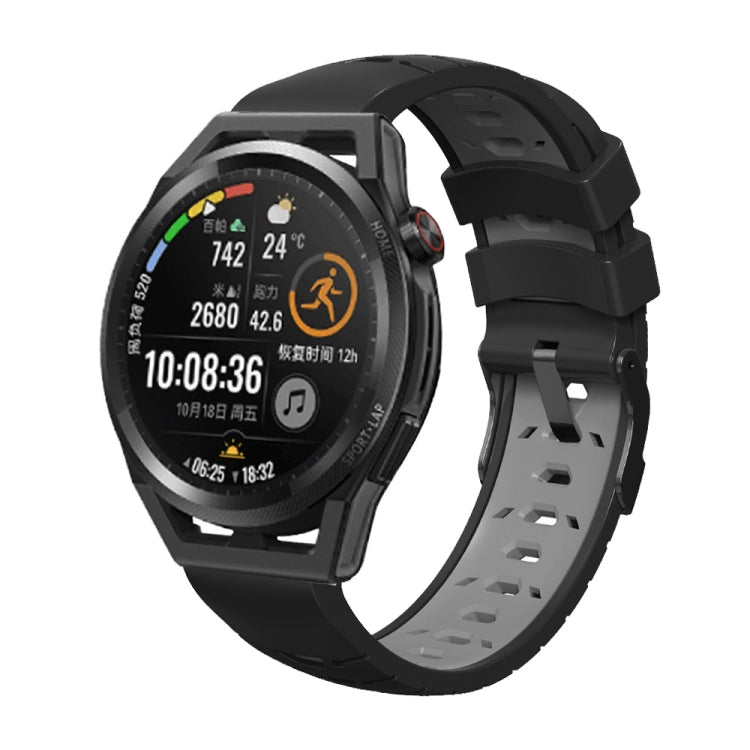 Bracelet de montre en silicone trapézoïdal à trois rangées de trous, For Samsung Galaxy Watch 4 / Watch4 Classic, For Samsung Galaxy Watch 42mm, For Samsung Galaxy Watch 46mm, For Samsung Galaxy Watch Active