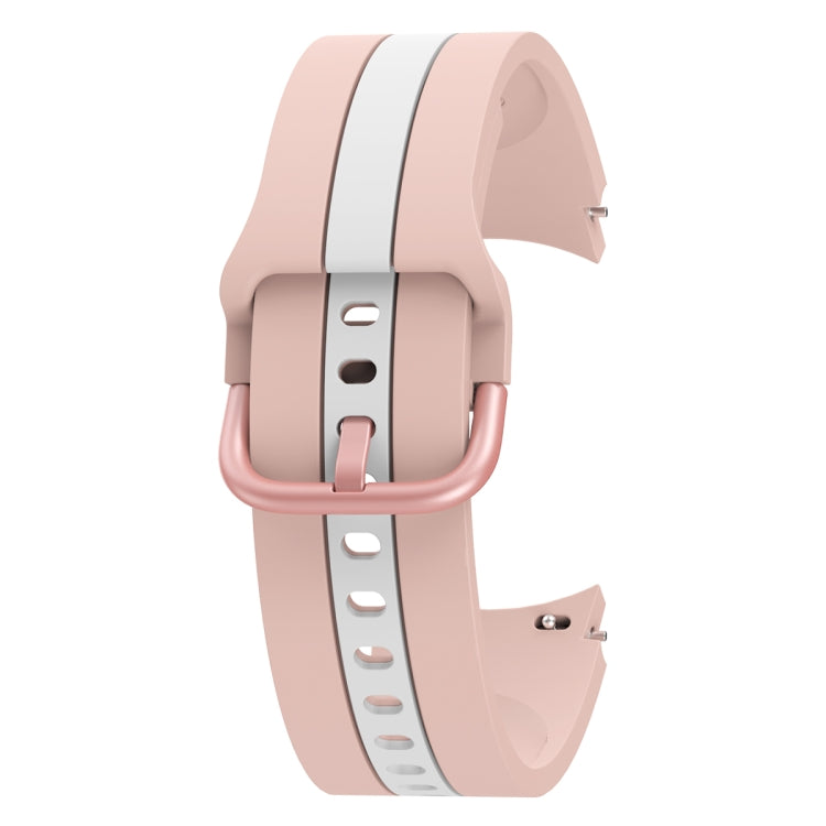 Pour Samsung Galaxy Watch4 40/44mm / Watch4 Classic 42/46mm Bracelet de montre en silicone bicolore à trois bandes verticales