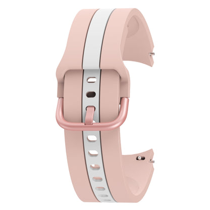 Pour Samsung Galaxy Watch4 40/44mm / Watch4 Classic 42/46mm Bracelet de montre en silicone bicolore à trois bandes verticales