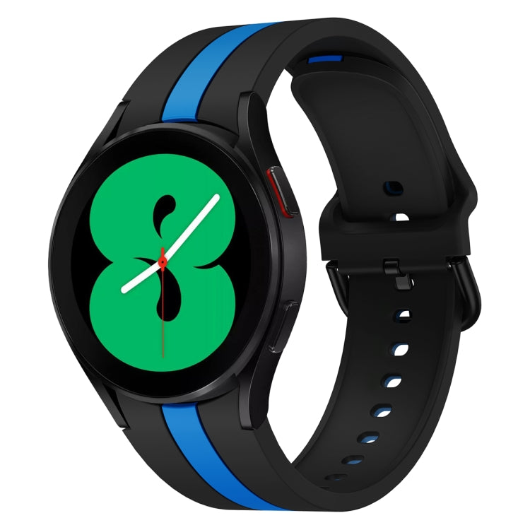 Pour Samsung Galaxy Watch4 40/44mm / Watch4 Classic 42/46mm Bracelet de montre en silicone bicolore à trois bandes verticales