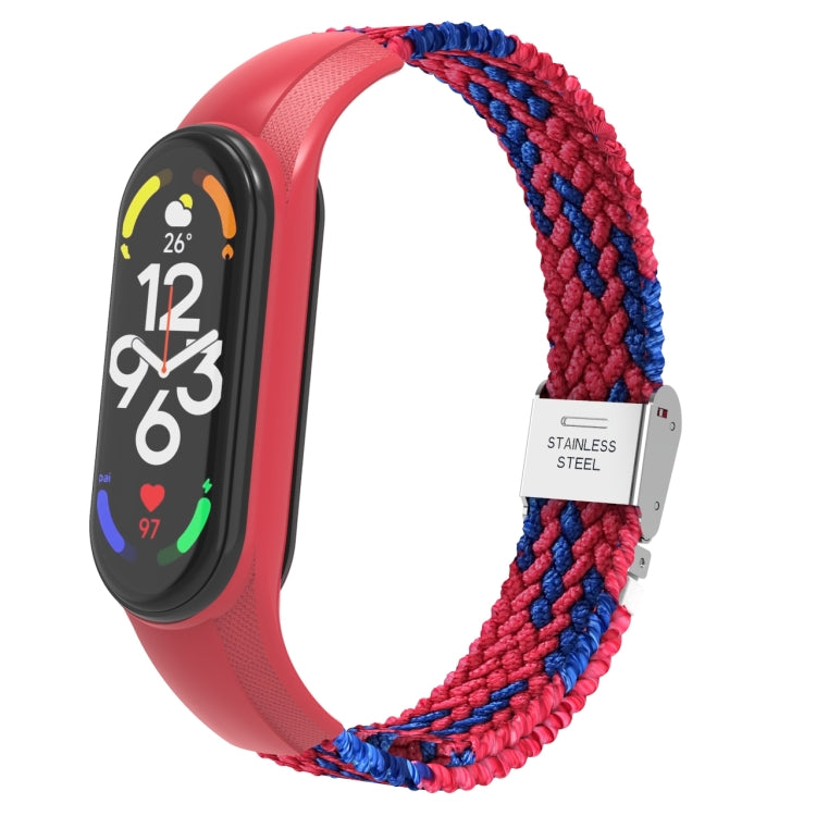 Bracelet de montre intégré en nylon tressé réglable, For Xiaomi Mi Band 7