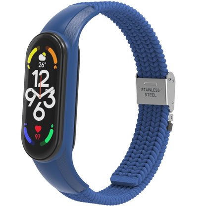 Bracelet de montre intégré en nylon tressé réglable, For Xiaomi Mi Band 7