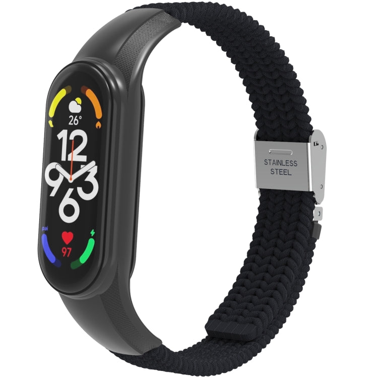 Bracelet de montre intégré en nylon tressé réglable, For Xiaomi Mi Band 7