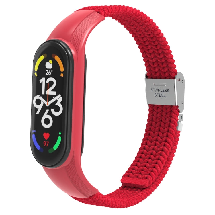 Bracelet de montre intégré en nylon tressé réglable, For Xiaomi Mi Band 7