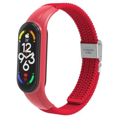 Bracelet de montre intégré en nylon tressé réglable, For Xiaomi Mi Band 7