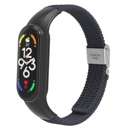 Bracelet de montre intégré en nylon tressé réglable, For Xiaomi Mi Band 7