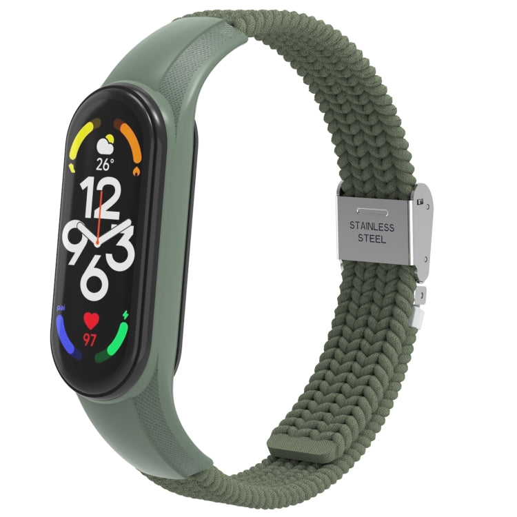 Bracelet de montre intégré en nylon tressé réglable, For Xiaomi Mi Band 7