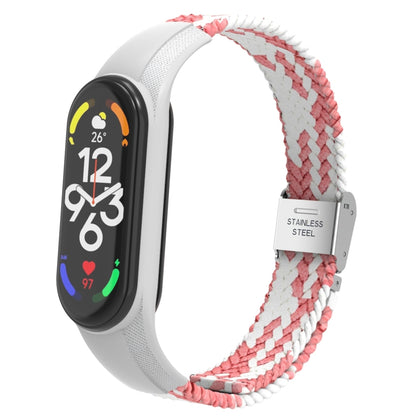 Bracelet de montre intégré en nylon tressé réglable, For Xiaomi Mi Band 7