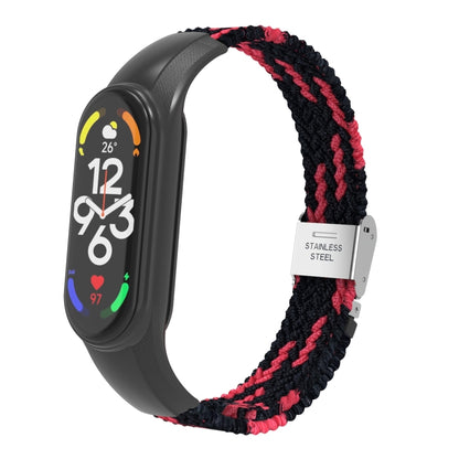 Bracelet de montre intégré en nylon tressé réglable, For Xiaomi Mi Band 7