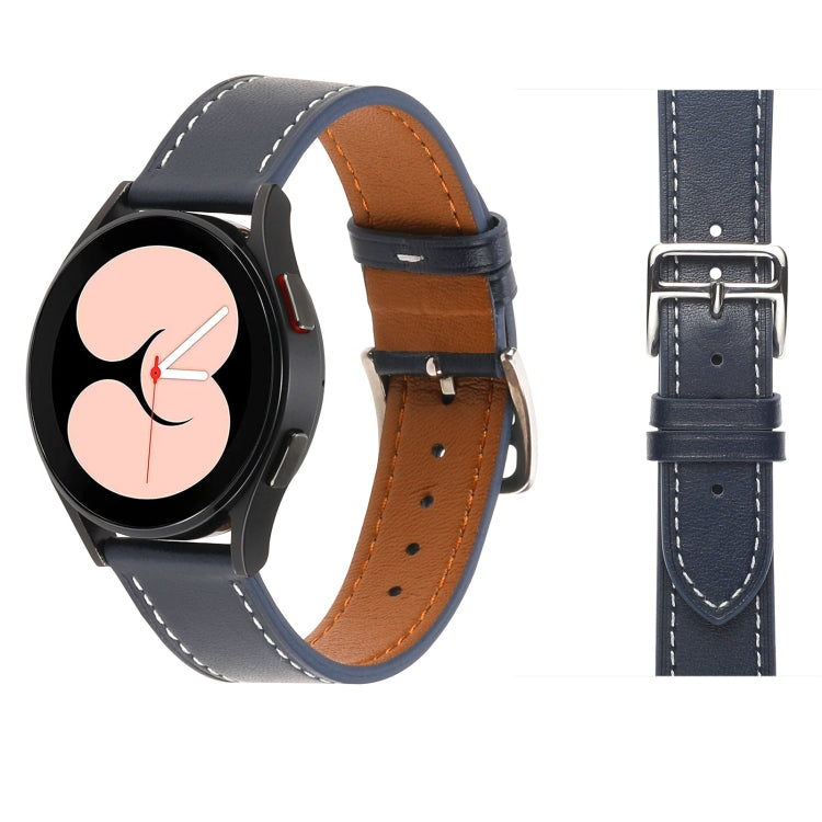 Bracelet de montre en cuir à armure toile, For Samsung Galaxy Watch4 40mm / 44mm