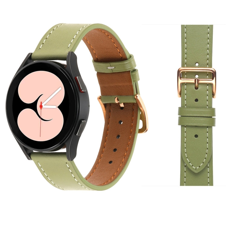 Bracelet de montre en cuir à armure toile, For Samsung Galaxy Watch4 40mm / 44mm