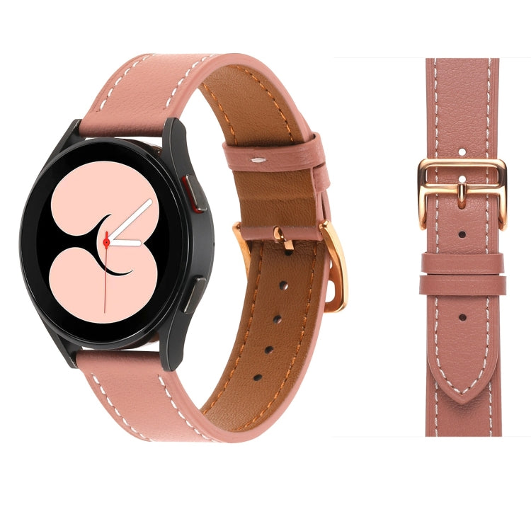 Bracelet de montre en cuir à armure toile, For Samsung Galaxy Watch4 40mm / 44mm