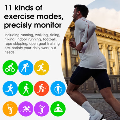 S20S Montre intelligente à écran HD de 1,4 pouces, étanche IP68, prise en charge du contrôle de la musique / photographie Bluetooth / moniteur de fréquence cardiaque / surveillance de la pression artérielle