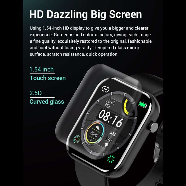Z11 Montre intelligente à écran IPS de 1,54 pouces, prend en charge le moniteur de sommeil / la photographie Bluetooth / le moniteur de fréquence cardiaque / la surveillance de la pression artérielle