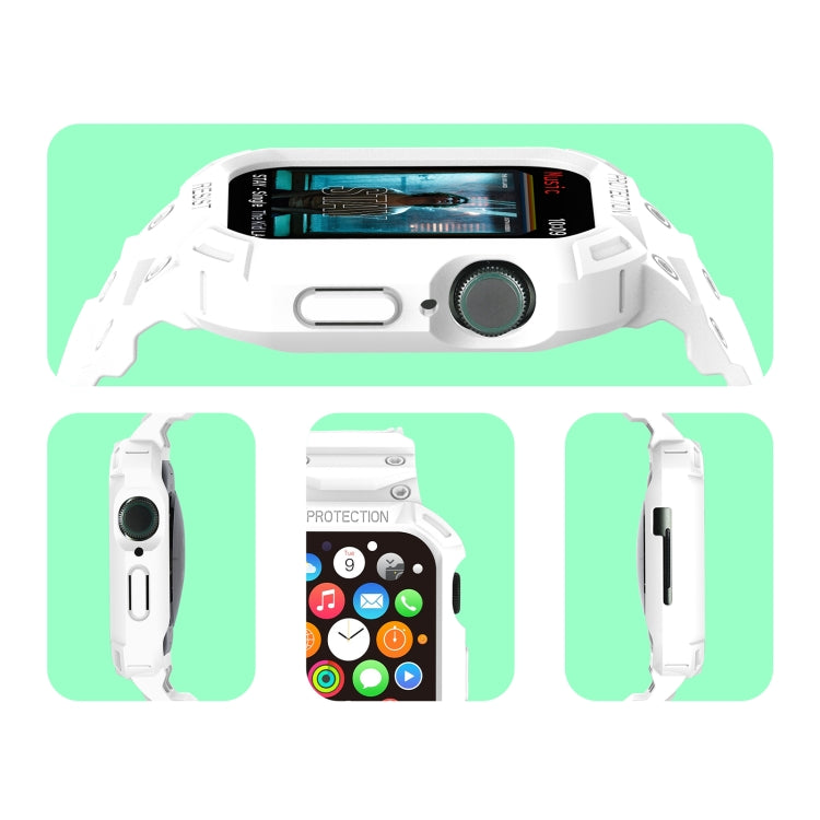 Bracelet de montre en TPU intégré pour la série Apple Watch, 7 41mm / 6&SE&5&4 40mm / 3&2&1 38mm, 7 45mm / 6&SE&5&4 44mm / 3&2&1 42mm