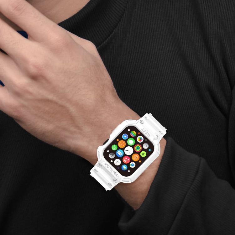 Bracelet de montre en TPU intégré pour la série Apple Watch, 7 41mm / 6&SE&5&4 40mm / 3&2&1 38mm, 7 45mm / 6&SE&5&4 44mm / 3&2&1 42mm