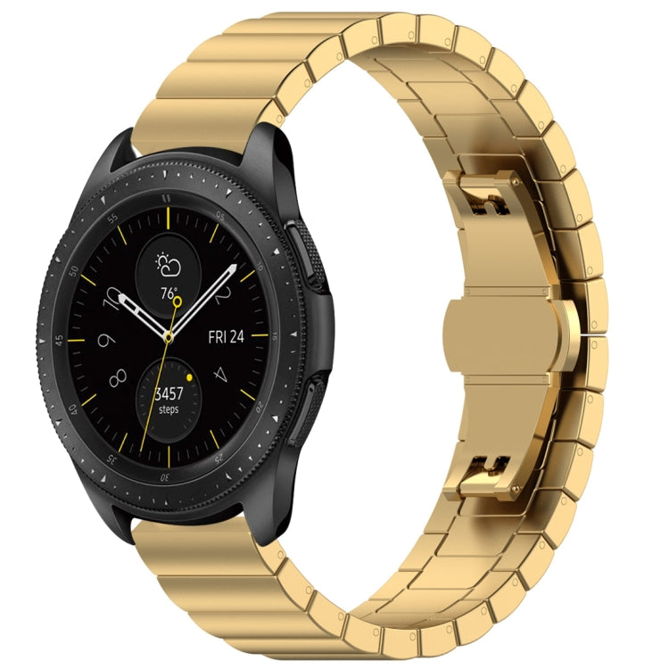 Bracelet en acier inoxydable à boucle papillon de 46 mm, For Galaxy Watch