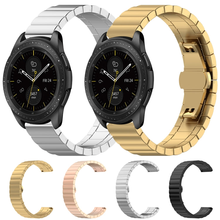 Bracelet en acier inoxydable à boucle papillon de 46 mm, For Galaxy Watch