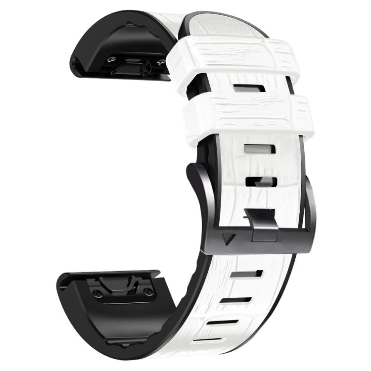 Bracelet de montre en cuir de silicone à texture crocodile, For Garmin Fenix 7/6 Pro/5 Plus 22mm, For Garmin Fenix 7X/6X Pro/Tactix 7 26mm