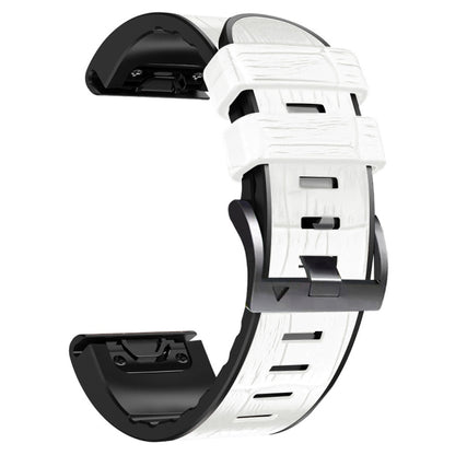 Bracelet de montre en cuir de silicone à texture crocodile, For Garmin Fenix 7/6 Pro/5 Plus 22mm, For Garmin Fenix 7X/6X Pro/Tactix 7 26mm