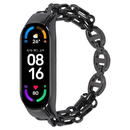 Bracelet de montre en acier inoxydable avec chaîne en métal, For Xiaomi Mi Band 4 / 3, For Xiaomi Mi Band 6 / 5, For Xiaomi Mi Band 7