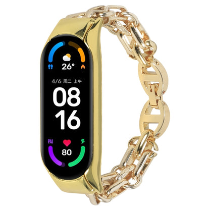 Bracelet de montre en acier inoxydable avec chaîne en métal, For Xiaomi Mi Band 4 / 3, For Xiaomi Mi Band 6 / 5, For Xiaomi Mi Band 7