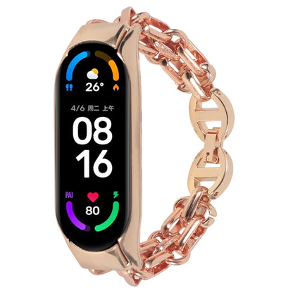 Bracelet de montre en acier inoxydable avec chaîne en métal, For Xiaomi Mi Band 4 / 3, For Xiaomi Mi Band 6 / 5, For Xiaomi Mi Band 7