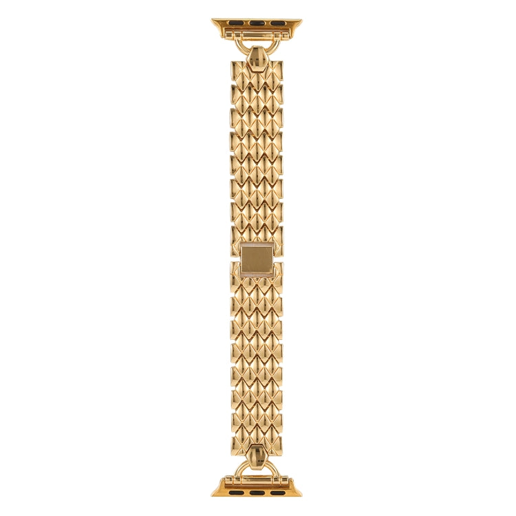 Bracelet de montre en métal losange en forme de D pour la série Apple Watch, 7 45mm / 6&SE&5&4 44mm / 3&2&1 42mm, 7 41mm / 6&SE&5&4 40mm / 3&2&1 38mm