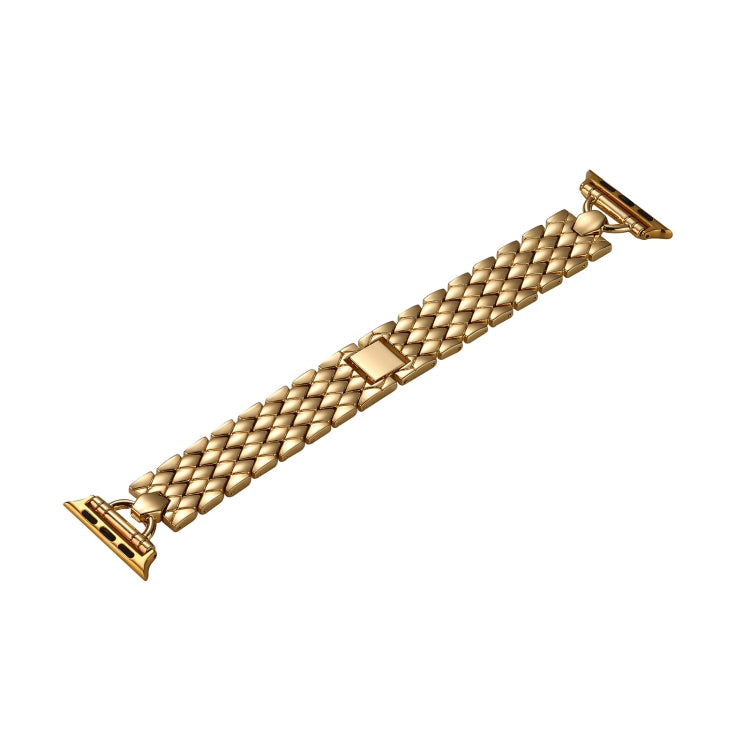 Bracelet de montre en métal losange en forme de D pour la série Apple Watch, 7 45mm / 6&SE&5&4 44mm / 3&2&1 42mm, 7 41mm / 6&SE&5&4 40mm / 3&2&1 38mm
