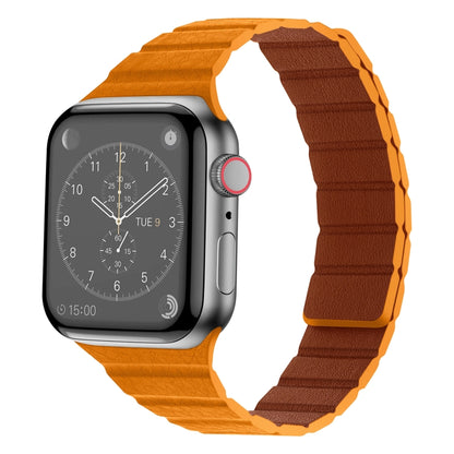 Bracelet de montre en cuir magnétique solide pour la série Apple Watch, 7 41mm / 6&SE&5&4 40mm / 3&2&1 38mm, 7 45mm / 6&SE&5&4 44mm / 3&2&1 42mm