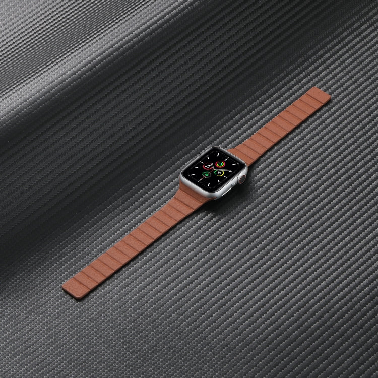Bracelet de montre en cuir magnétique solide pour la série Apple Watch, 7 41mm / 6&SE&5&4 40mm / 3&2&1 38mm, 7 45mm / 6&SE&5&4 44mm / 3&2&1 42mm