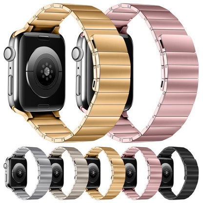 Bracelet de montre en acier magnétique pour la série Apple Watch, 7 41mm / 6&SE&5&4 40mm / 3&2&1 38mm, 7 45mm / 6&SE&5&4 44mm / 3&2&1 42mm