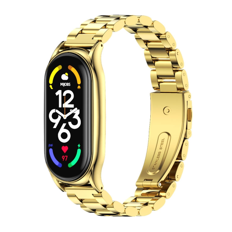 MIJOBS Bracelet de montre en acier inoxydable à trois perles en métal plus, Plus
