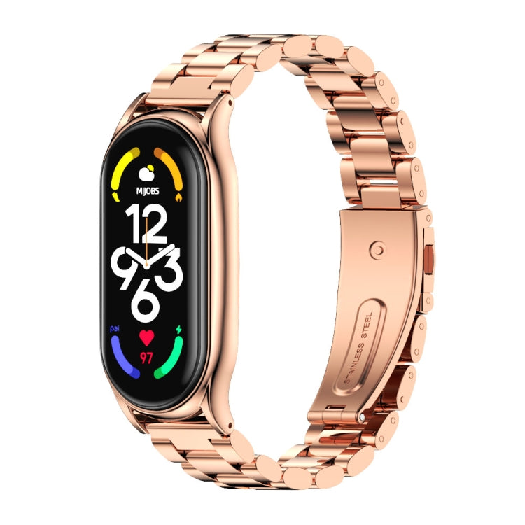 MIJOBS Bracelet de montre en acier inoxydable à trois perles en métal plus, Plus