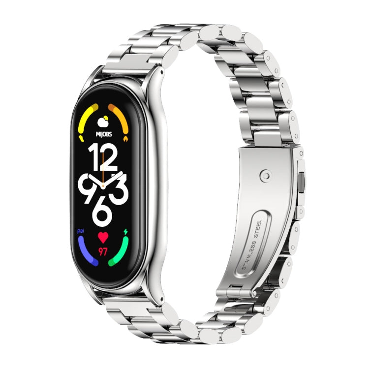 MIJOBS Bracelet de montre en acier inoxydable à trois perles en métal plus, Plus