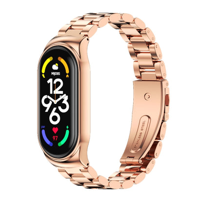 MIJOBS CS Bracelet de montre en acier inoxydable à trois perles en métal, CS