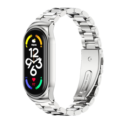 MIJOBS CS Bracelet de montre en acier inoxydable à trois perles en métal, CS