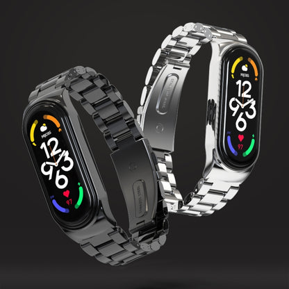 MIJOBS CS Bracelet de montre en acier inoxydable à trois perles en métal, CS