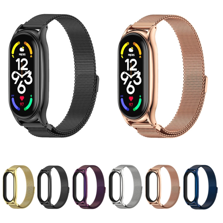 MIJOBS Milan Magnetic Plus Bracelet de montre en acier inoxydable, For Xiaomi Mi Band 7 / 7 NFC