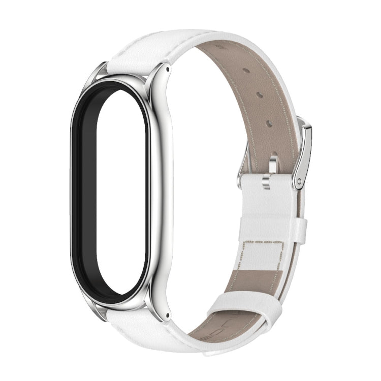Bracelet de montre en cuir véritable MIJOBS Plus, For Xiaomi Mi Band 7 / 7 NFC