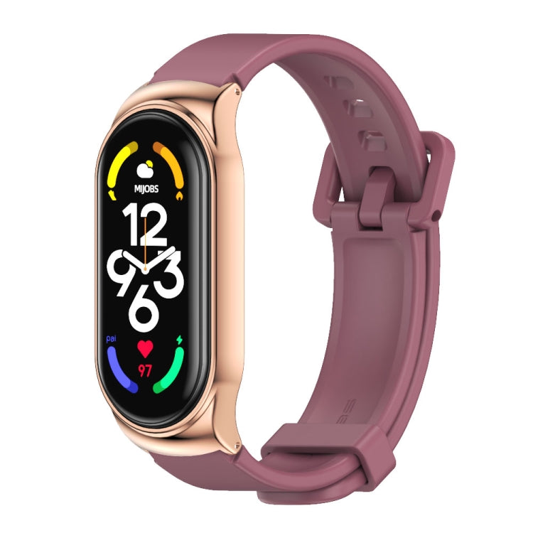 Boîtier en métal MIJOBS CS + bracelet de montre en silicone, For Xiaomi Mi Band 7 / 7 NFC