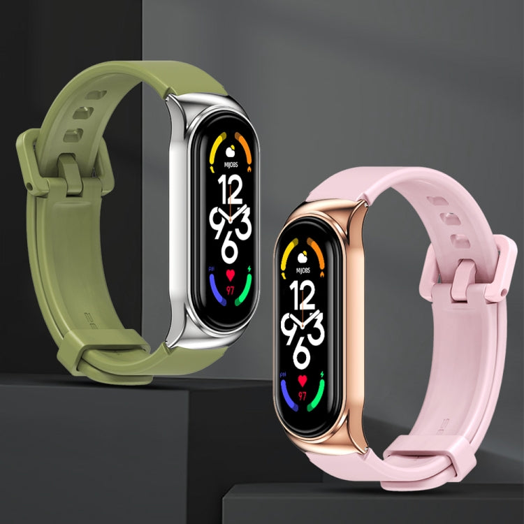 Boîtier en métal MIJOBS CS + bracelet de montre en silicone, For Xiaomi Mi Band 7 / 7 NFC