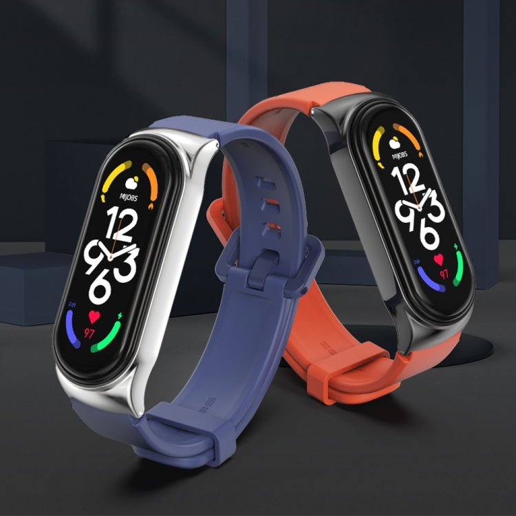 Boîtier en métal MIJOBS CS + bracelet de montre en silicone, For Xiaomi Mi Band 7 / 7 NFC