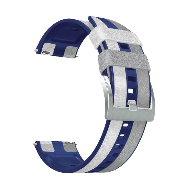 Bracelet de montre tricolore en silicone + cuir 22 mm, For Huawei Watch GT 3 Pro