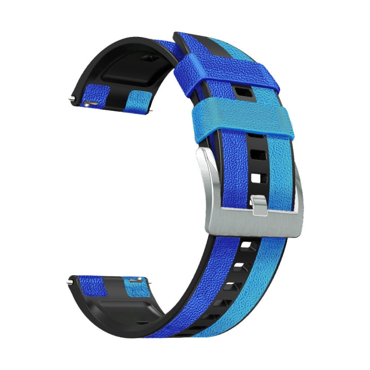 Bracelet de montre tricolore en silicone + cuir 22 mm, For Huawei Watch GT 3 Pro
