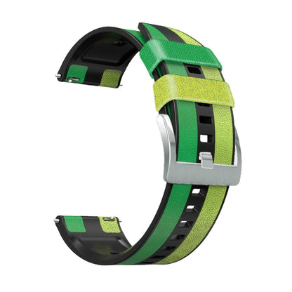 Bracelet de montre tricolore en silicone + cuir 22 mm, For Huawei Watch GT 3 Pro
