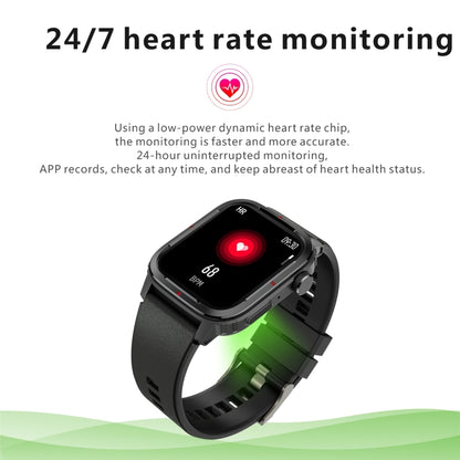 Q25 Montre intelligente à écran TFT HD de 1,7 pouces, Prise en charge des appels Bluetooth / Surveillance de la pression artérielle