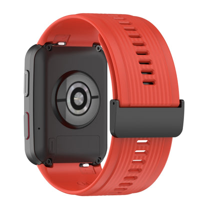 Bracelet de montre en silicone de couleur unie avec boucle, For Huawei Watch D