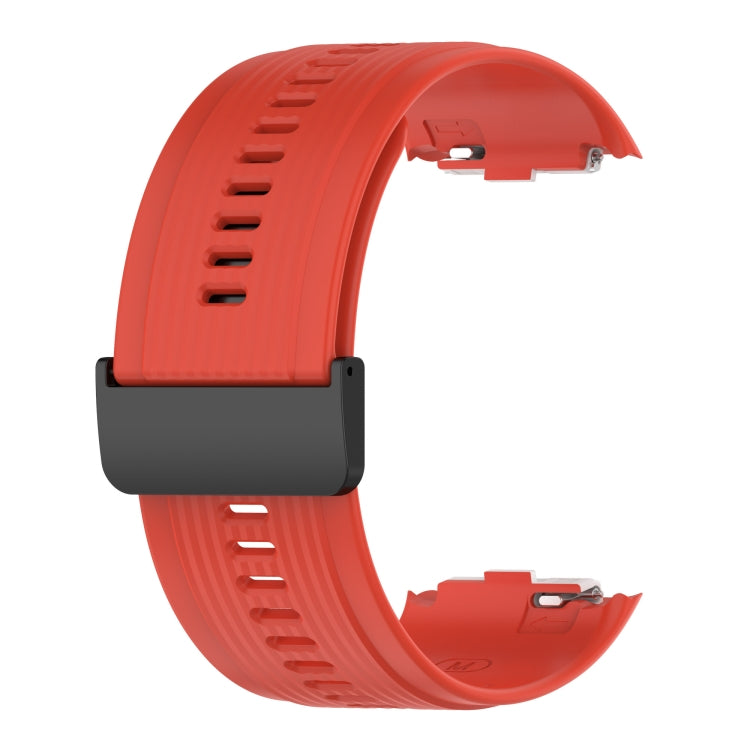 Bracelet de montre en silicone de couleur unie avec boucle, For Huawei Watch D